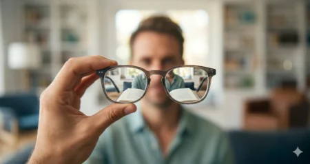 mirando por espejuelos