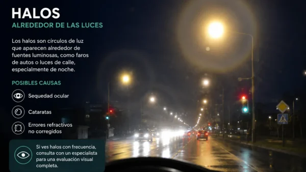 halos alredor de las luces