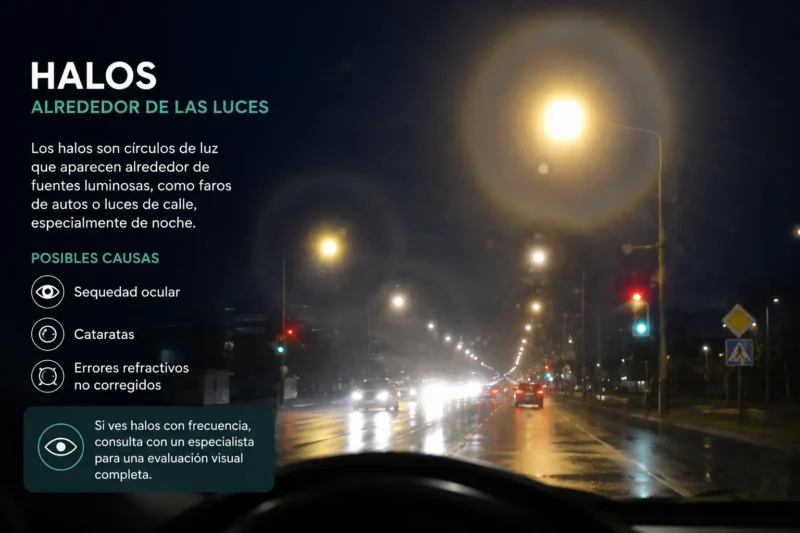halos alredor de las luces